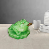 Maxbell Wealth Frog Statue Fortune Ancient Resin for Desktop Living Room Decoration green