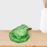 Maxbell Wealth Frog Statue Fortune Ancient Resin for Desktop Living Room Decoration green