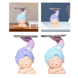 Maxbell Girl Statue Storage Tray Child of The Sea Desktop Crafts Collectible Durable