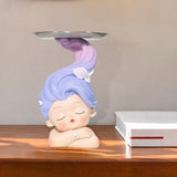 Maxbell Girl Statue Storage Tray Child of The Sea Desktop Crafts Collectible Durable