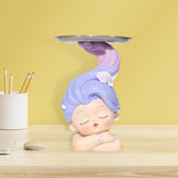 Maxbell Girl Statue Storage Tray Child of The Sea Desktop Crafts Collectible Durable