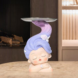 Maxbell Girl Statue Storage Tray Child of The Sea Desktop Crafts Collectible Durable
