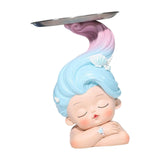 Maxbell Girl Statue Storage Tray Child of The Sea Desktop Crafts Collectible Durable
