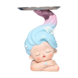 Maxbell Girl Statue Storage Tray Child of The Sea Desktop Crafts Collectible Durable