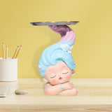 Maxbell Girl Statue Storage Tray Child of The Sea Desktop Crafts Collectible Durable