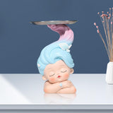 Maxbell Girl Statue Storage Tray Child of The Sea Desktop Crafts Collectible Durable