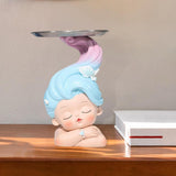 Maxbell Girl Statue Storage Tray Child of The Sea Desktop Crafts Collectible Durable