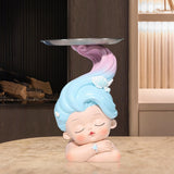 Maxbell Girl Statue Storage Tray Child of The Sea Desktop Crafts Collectible Durable