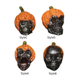 Maxbell Skull Decor Prop Halloween Resin Skull Ornament for Home Tabletop Office StyleA