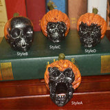 Maxbell Skull Decor Prop Halloween Resin Skull Ornament for Home Tabletop Office StyleA
