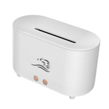 Maxbell Simulated Flame Mist Humidifier Aroma Diffuser Noiseless Lamp for Yoga White
