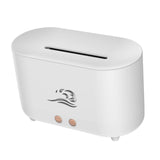 Maxbell Simulated Flame Mist Humidifier Aroma Diffuser Noiseless Lamp for Yoga White