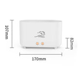 Maxbell Simulated Flame Mist Humidifier Aroma Diffuser Noiseless Lamp for Yoga White