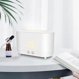 Maxbell Simulated Flame Mist Humidifier Aroma Diffuser Noiseless Lamp for Yoga White