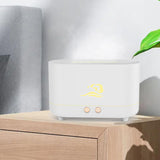 Maxbell Simulated Flame Mist Humidifier Aroma Diffuser Noiseless Lamp for Yoga White