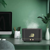 Maxbell Simulated Flame Mist Humidifier Aroma Diffuser Noiseless Lamp for Yoga Black