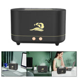 Maxbell Simulated Flame Mist Humidifier Aroma Diffuser Noiseless Lamp for Yoga Black