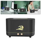 Maxbell Simulated Flame Mist Humidifier Aroma Diffuser Noiseless Lamp for Yoga Black