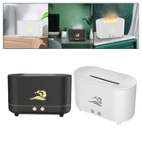 Maxbell Simulated Flame Mist Humidifier Aroma Diffuser Noiseless Lamp for Yoga Black