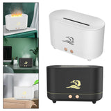 Maxbell Simulated Flame Mist Humidifier Aroma Diffuser Noiseless Lamp for Yoga Black