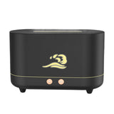 Maxbell Simulated Flame Mist Humidifier Aroma Diffuser Noiseless Lamp for Yoga Black