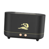 Maxbell Simulated Flame Mist Humidifier Aroma Diffuser Noiseless Lamp for Yoga Black