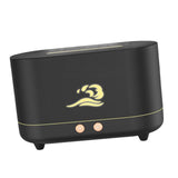 Maxbell Simulated Flame Mist Humidifier Aroma Diffuser Noiseless Lamp for Yoga Black