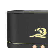 Maxbell Simulated Flame Mist Humidifier Aroma Diffuser Noiseless Lamp for Yoga Black