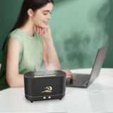 Maxbell Simulated Flame Mist Humidifier Aroma Diffuser Noiseless Lamp for Yoga Black
