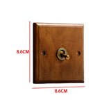 Maxbell Antique Toggle Switch Panel Walnut for Household Bathroom Bedroom single open