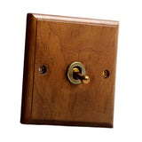 Maxbell Antique Toggle Switch Panel Walnut for Household Bathroom Bedroom single open