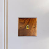 Maxbell Antique Toggle Switch Panel Walnut for Household Bathroom Bedroom single open