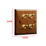 Maxbell Antique Toggle Switch Panel Walnut for Household Bathroom Bedroom four open