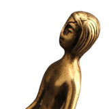 Maxbell Brass People Figurine Crafts Posture Figure Funny for Bedroom Decoration StyleB