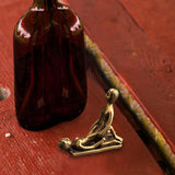 Maxbell Brass People Figurine Crafts Posture Figure Funny for Bedroom Decoration StyleB