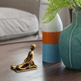 Maxbell Brass People Figurine Crafts Posture Figure Funny for Bedroom Decoration StyleB