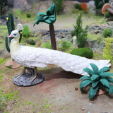 Maxbell Lifelike Peacock Figure Statue for Birthday Gift Indoor Outdoor Toy