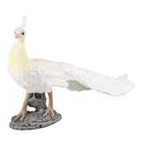Maxbell Lifelike Peacock Figure Statue for Birthday Gift Indoor Outdoor Toy