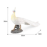 Maxbell Lifelike Peacock Figure Statue for Birthday Gift Indoor Outdoor Toy