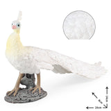 Maxbell Lifelike Peacock Figure Statue for Birthday Gift Indoor Outdoor Toy