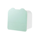 Maxbell Wall Mount Storage Box with 2 Compartments for Cotton Rounds Bathroom Green