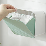 Maxbell Wall Mount Storage Box with 2 Compartments for Cotton Rounds Bathroom Green