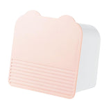 Maxbell Wall Mount Storage Box with 2 Compartments for Cotton Rounds Bathroom Pink