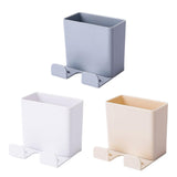 Maxbell Remote Control Storage Boxes Plug Charging Self Adhesive Shelf for Home white