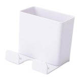 Maxbell Remote Control Storage Boxes Plug Charging Self Adhesive Shelf for Home white