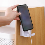 Maxbell Remote Control Storage Boxes Plug Charging Self Adhesive Shelf for Home white
