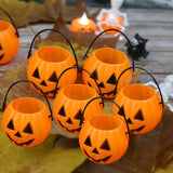 Maxbell 6x Halloween Pumpkin Buckets Props Decor for Favors Banquet Holiday