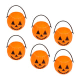 Maxbell 6x Halloween Pumpkin Buckets Props Decor for Favors Banquet Holiday