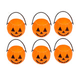 Maxbell 6x Halloween Pumpkin Buckets Props Decor for Favors Banquet Holiday