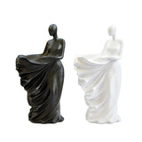 Maxbell Woman Statues Abstract Sculptures Crafts for Tabletop Wine Cabinet Bookshelf black